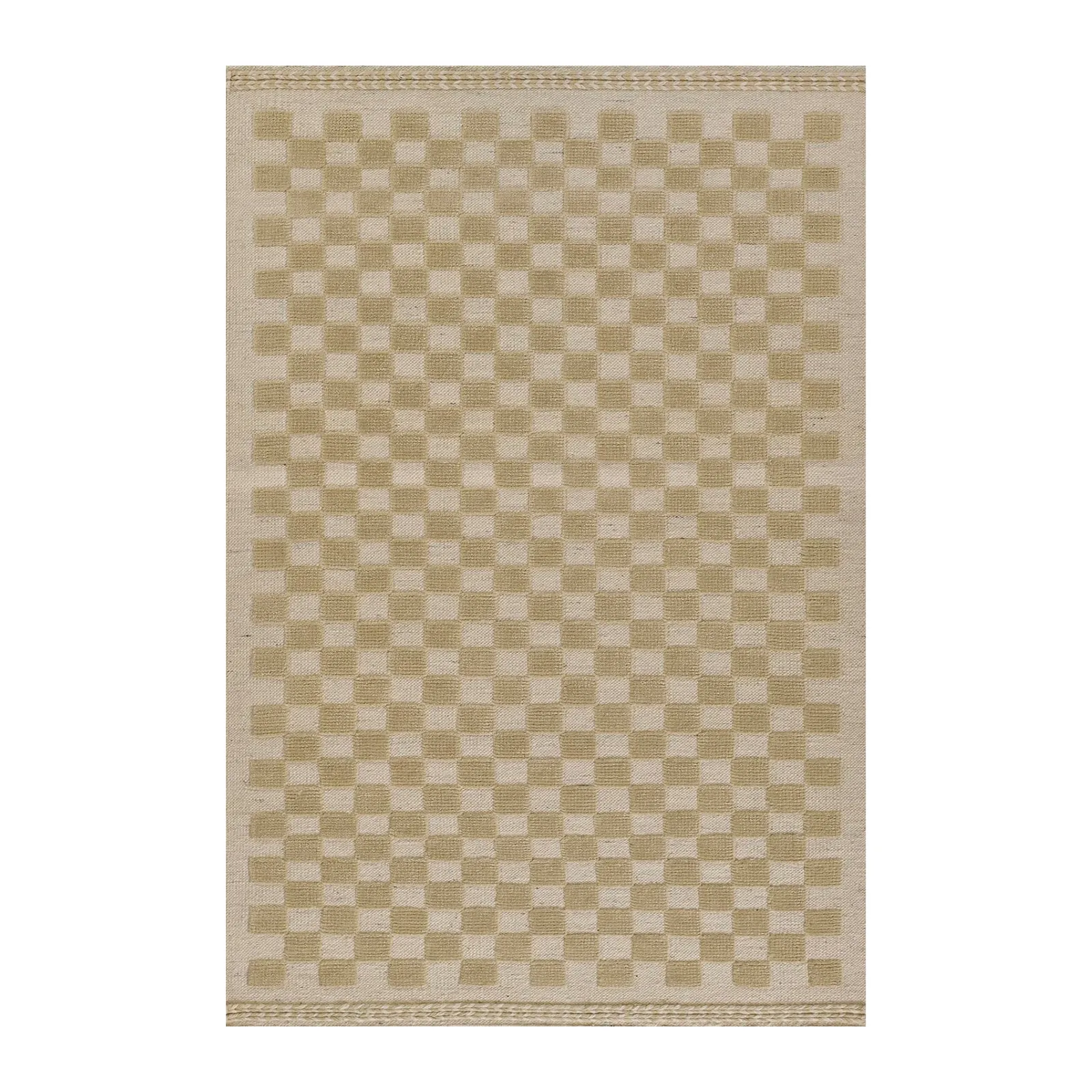 Willa Beige Checkerboard Rug