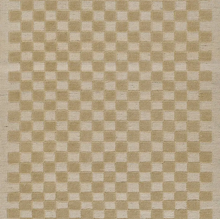 Willa Beige Checkerboard Rug