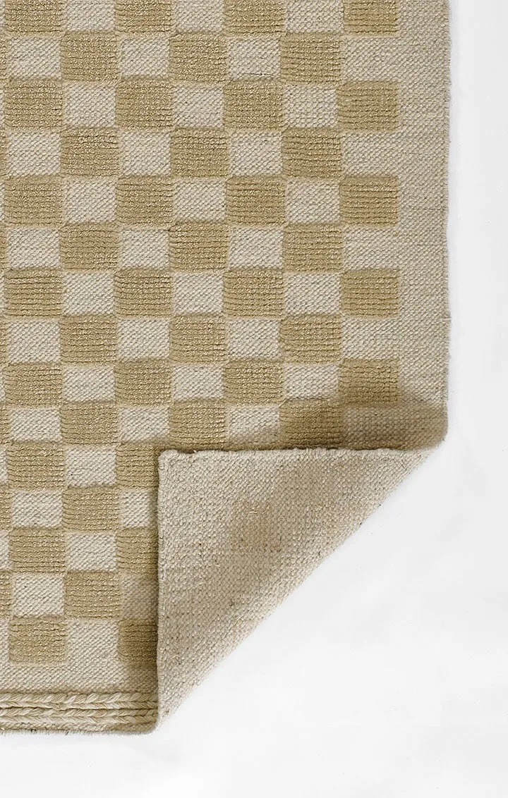 Willa Beige Checkerboard Rug