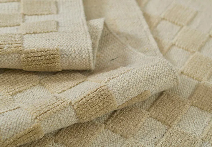 Willa Beige Checkerboard Rug