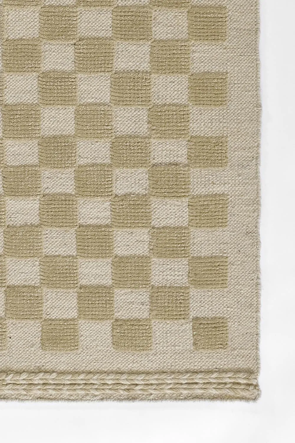 Willa Beige Checkerboard Rug