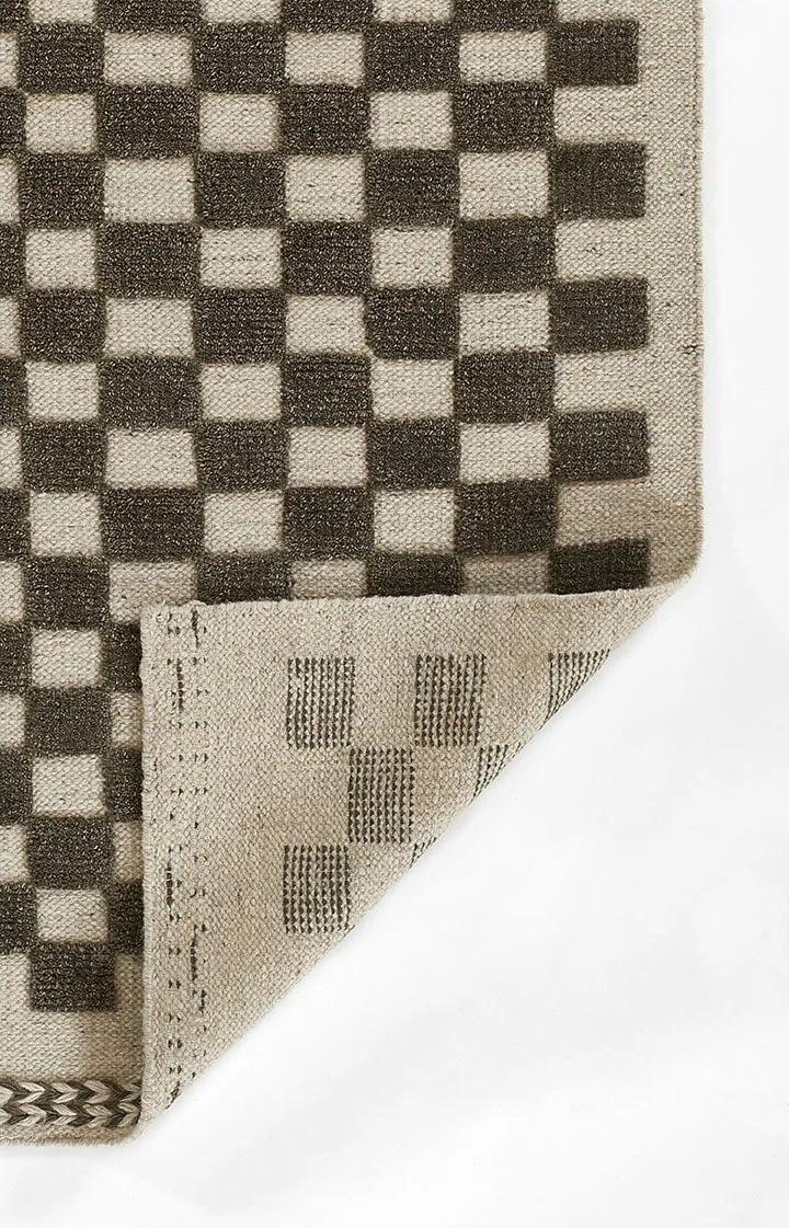 Willa Charcoal Checkerboard Rug