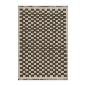 Willa Charcoal Checkerboard Rug