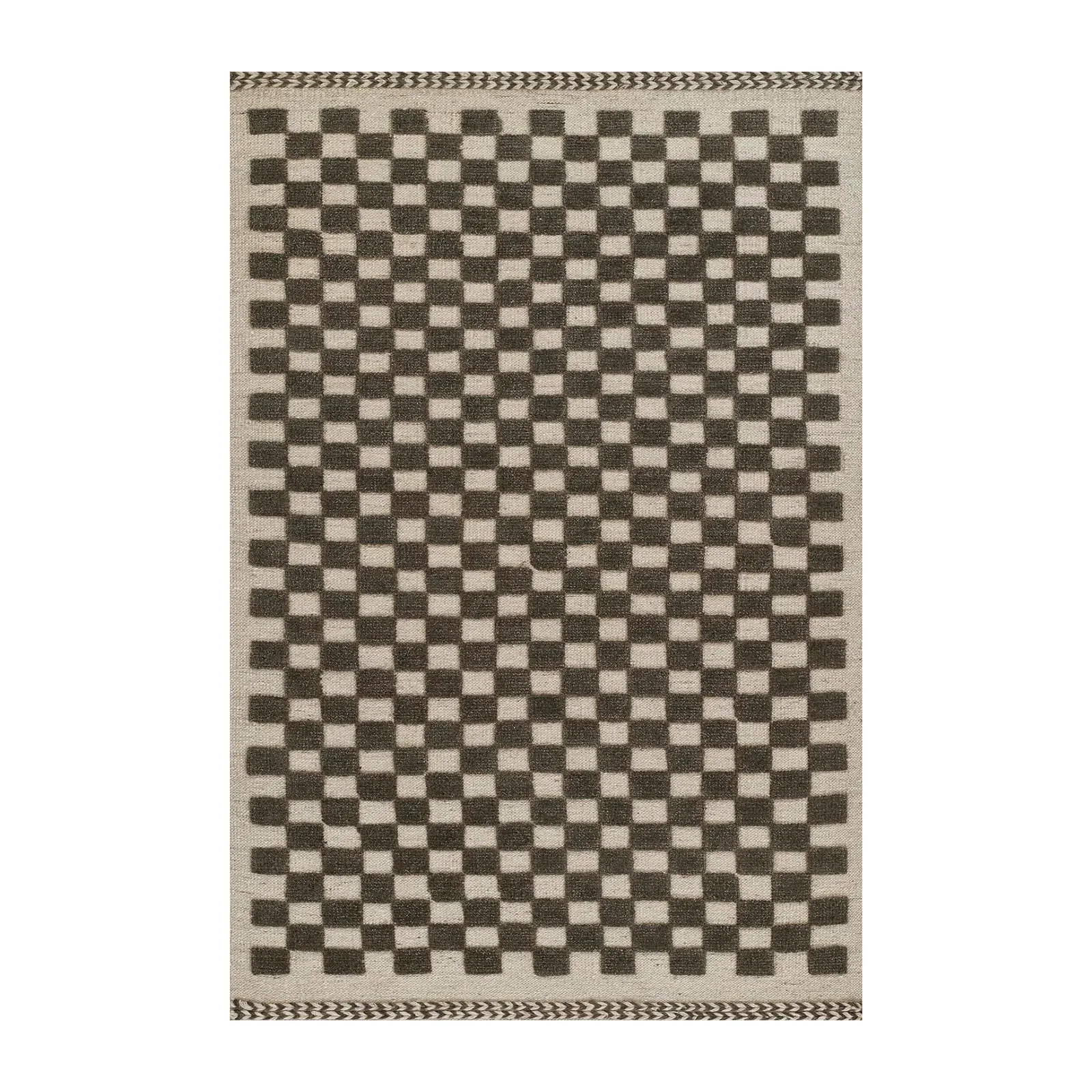 Willa Charcoal Checkerboard Rug