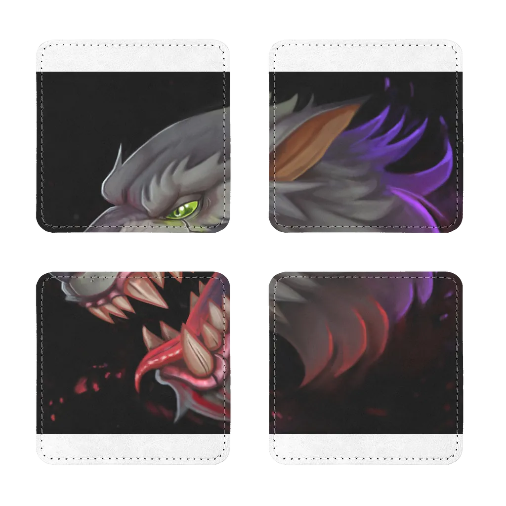 Wolf Sublimation Coasters Pack of Four