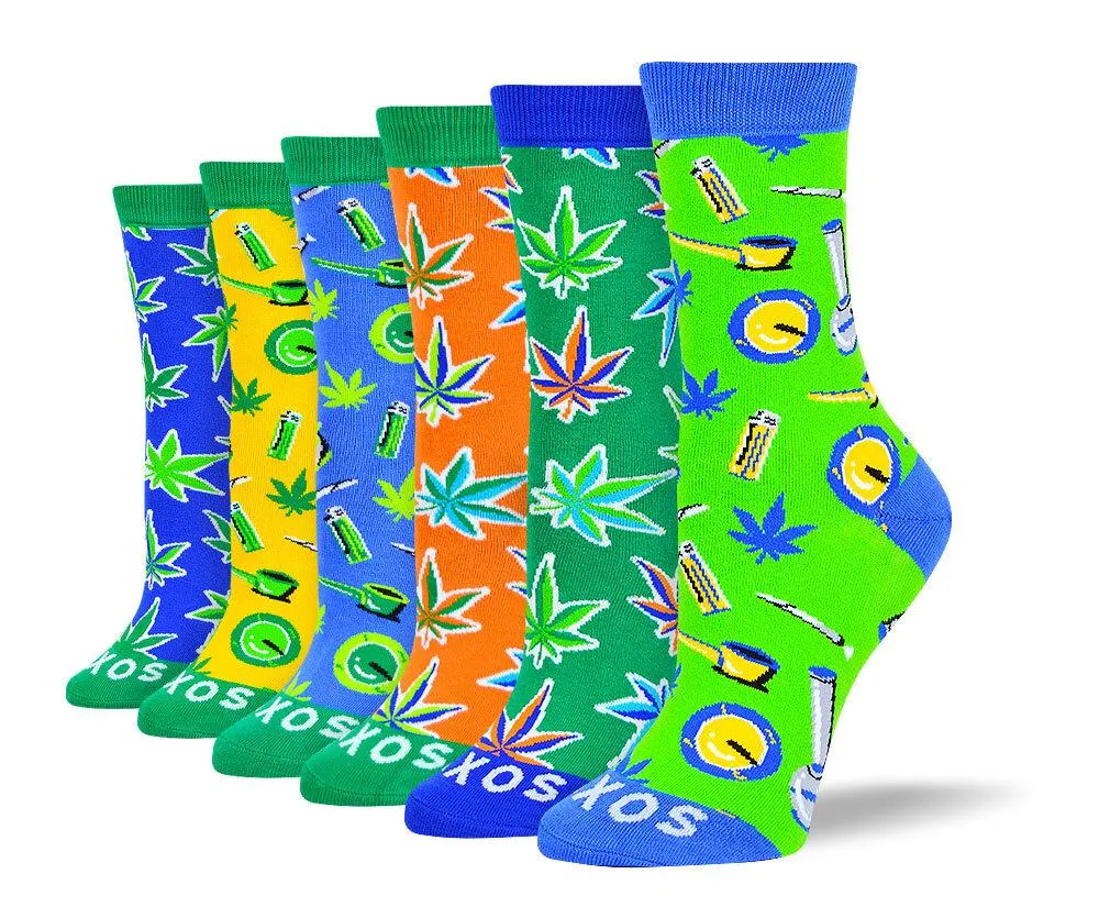 Women's Unique Weed Sock Bundle - 6 Pair