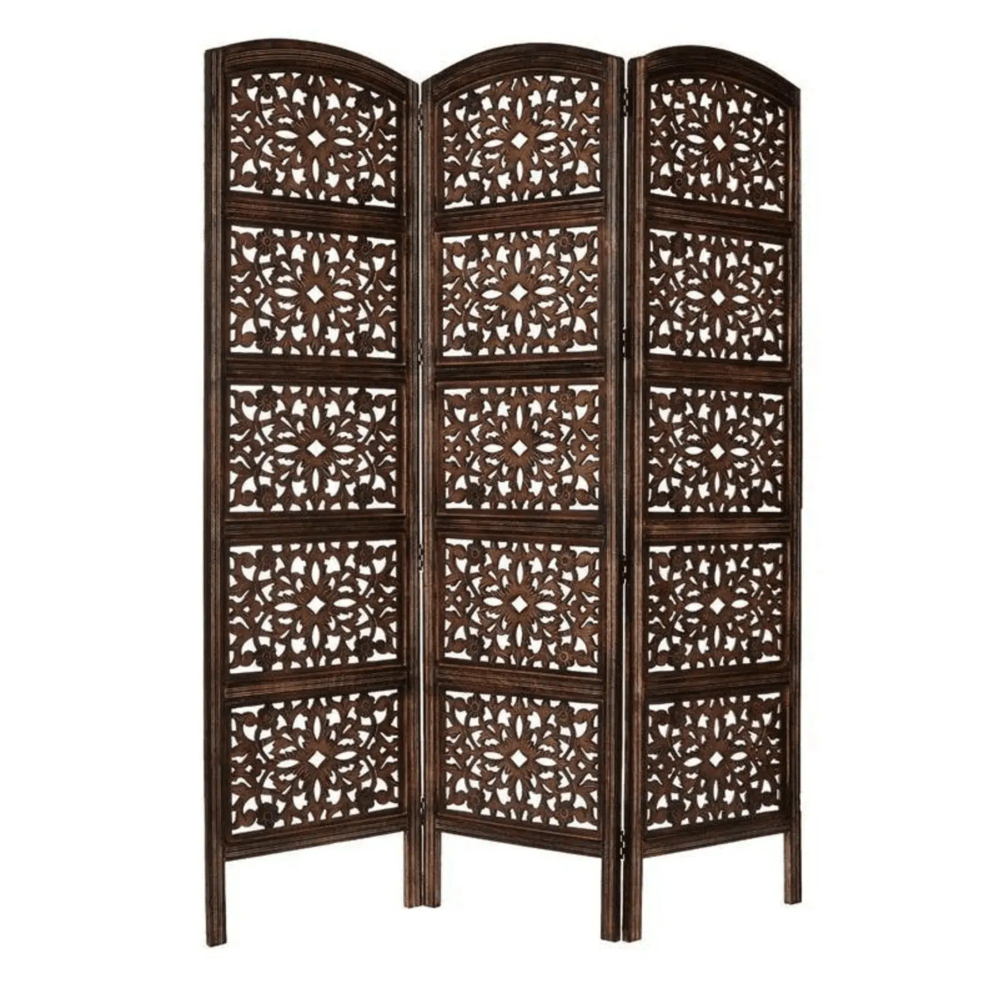Wooden Room Divider in Brown Color