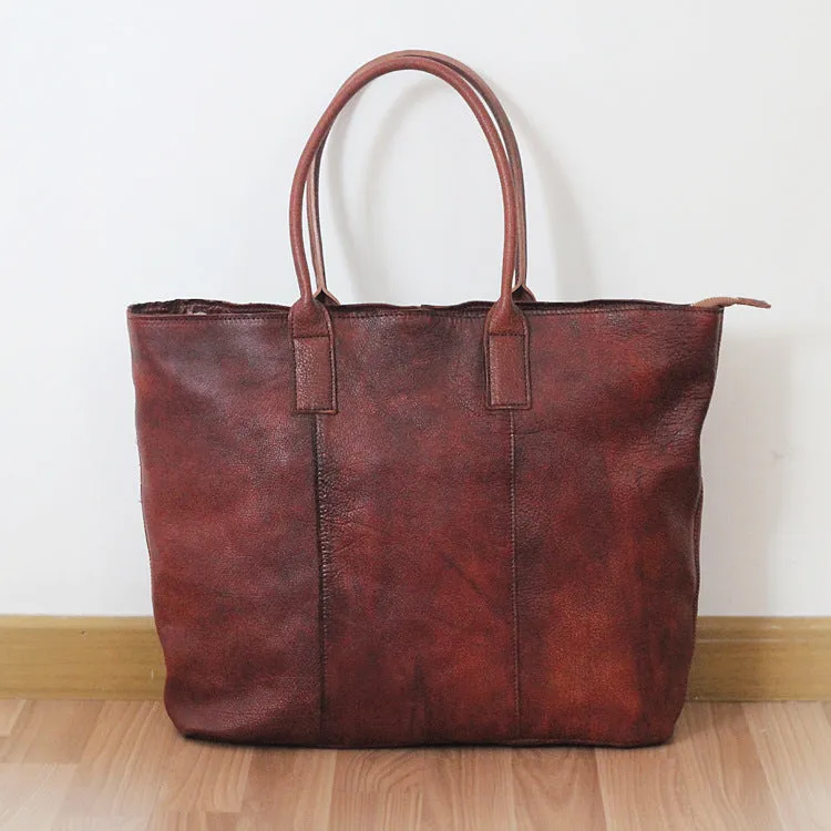 YAAGLE Women Retro Large Capacity Cowhide Shopping Bag YGPD2077