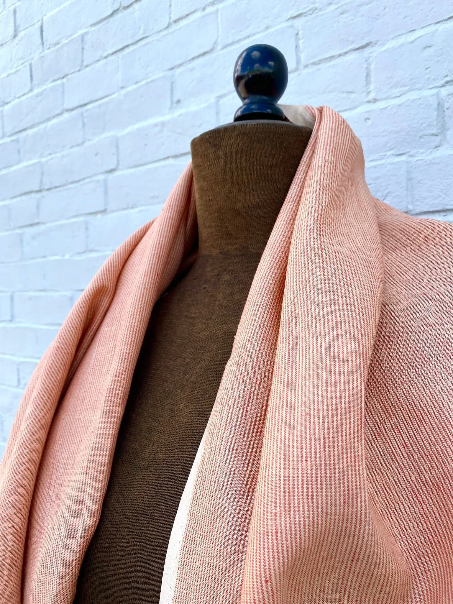 Yarn Dyed 100% Linen in Apricot