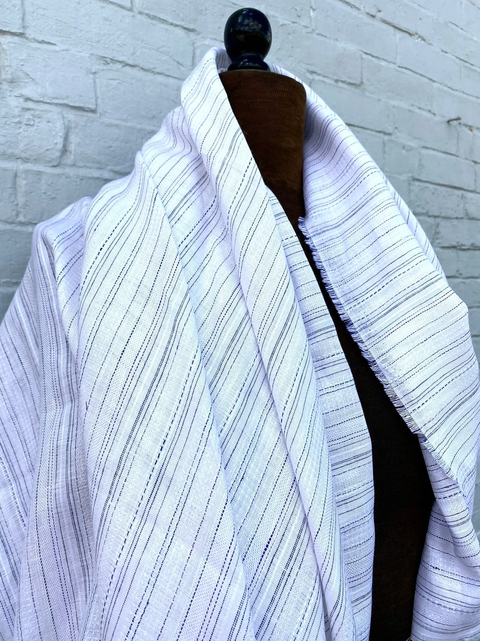 Yarn Dyed 100% Linen in Cloud